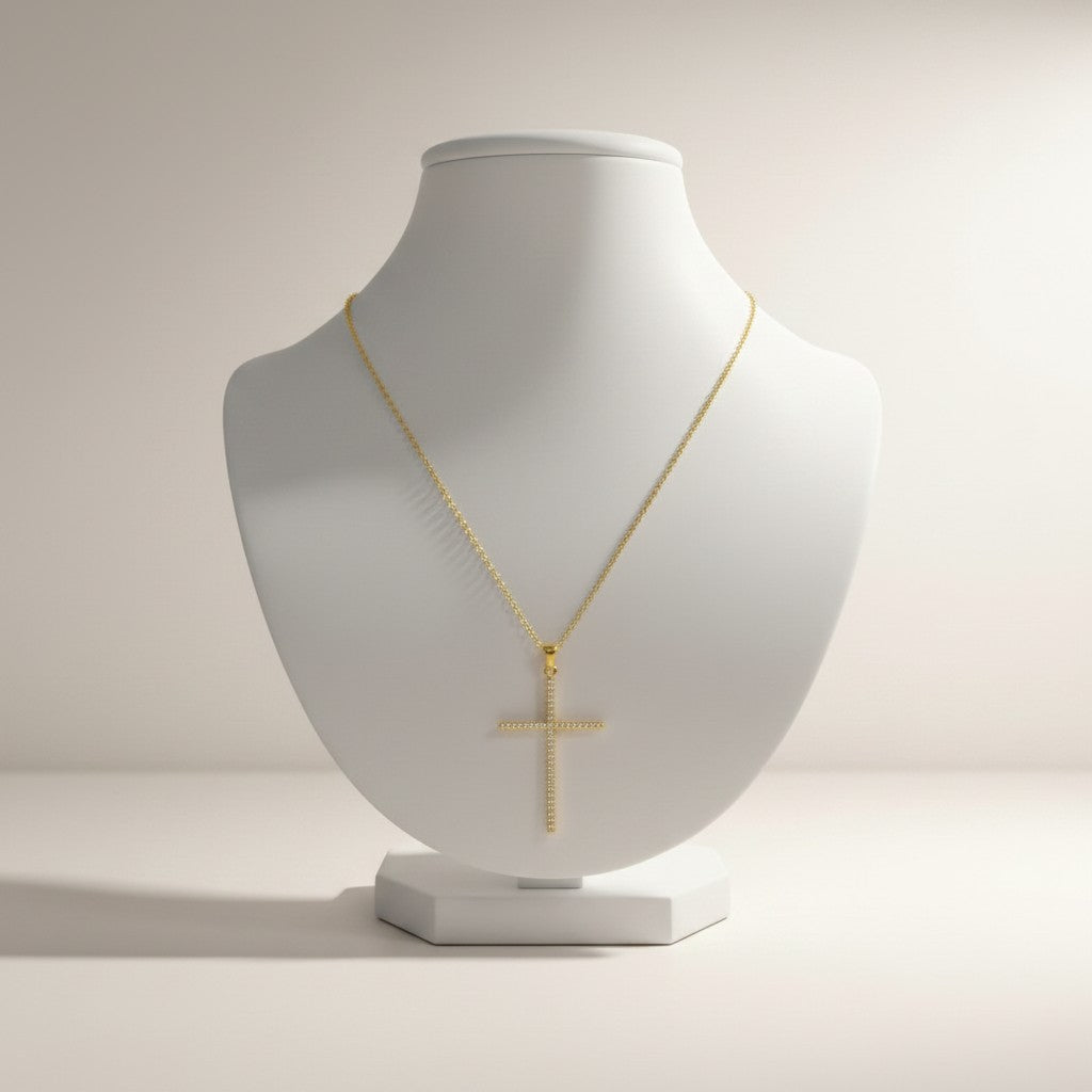 Collar Cruz Zircón