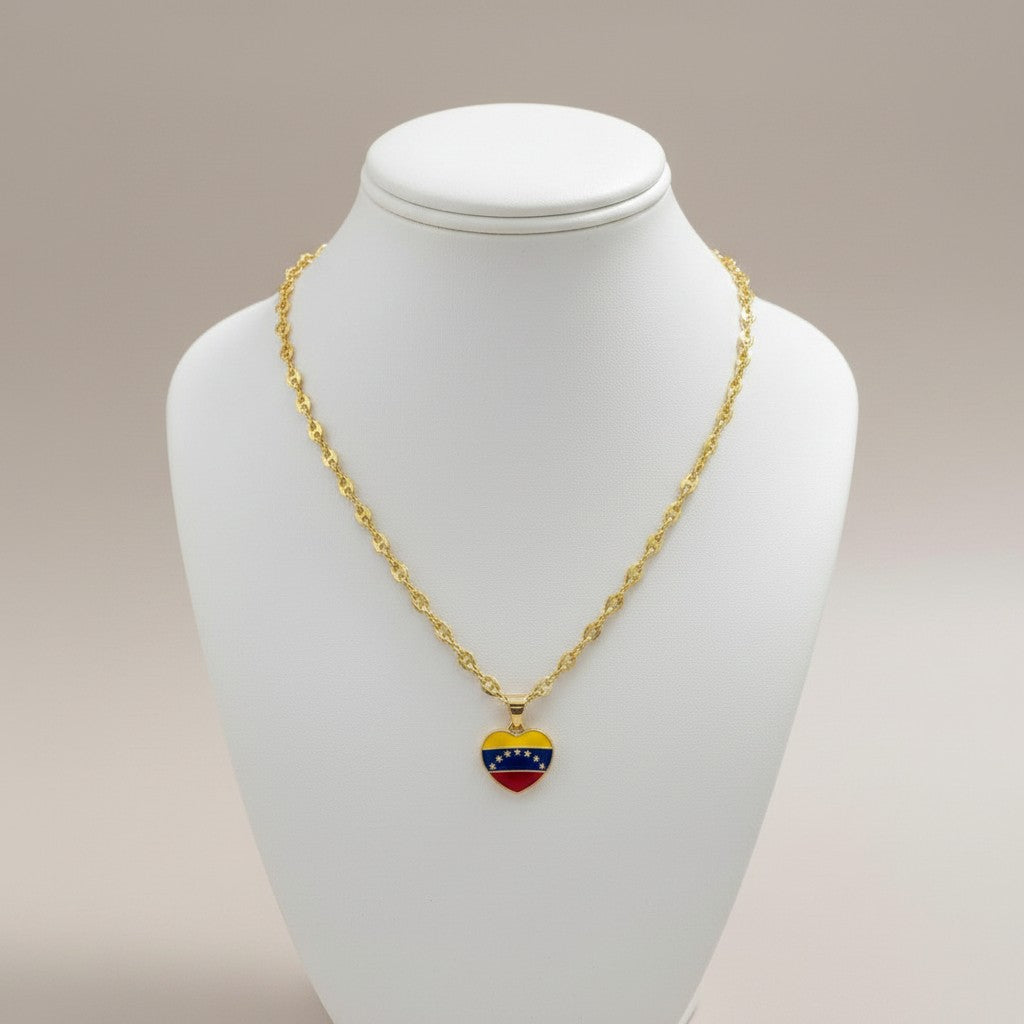 Collar Corazón Bandera Venezuela