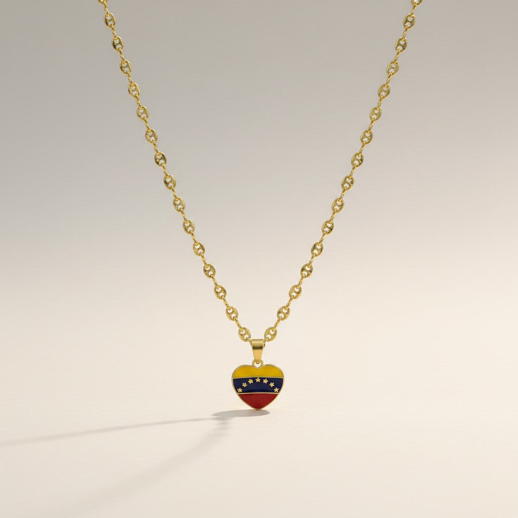 Collar Corazón Bandera Venezuela