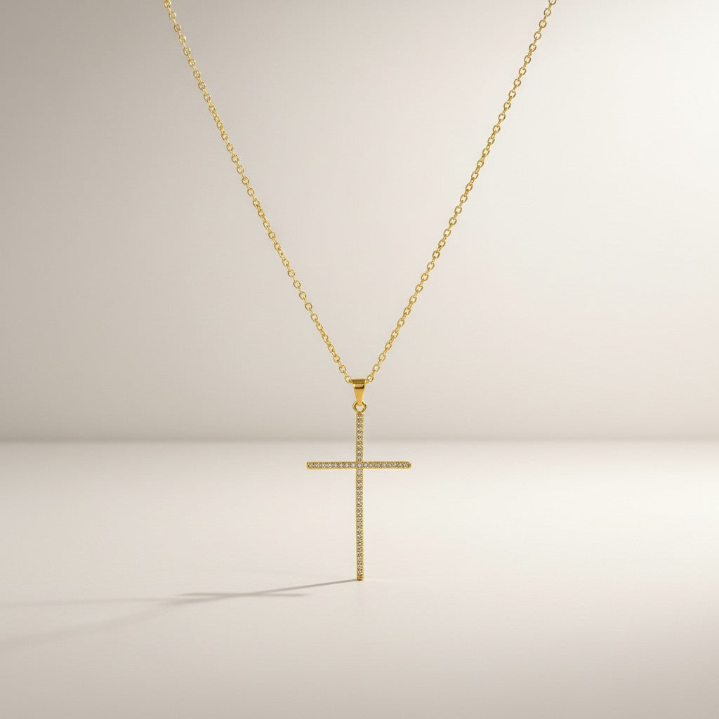 Collar Cruz Zircón